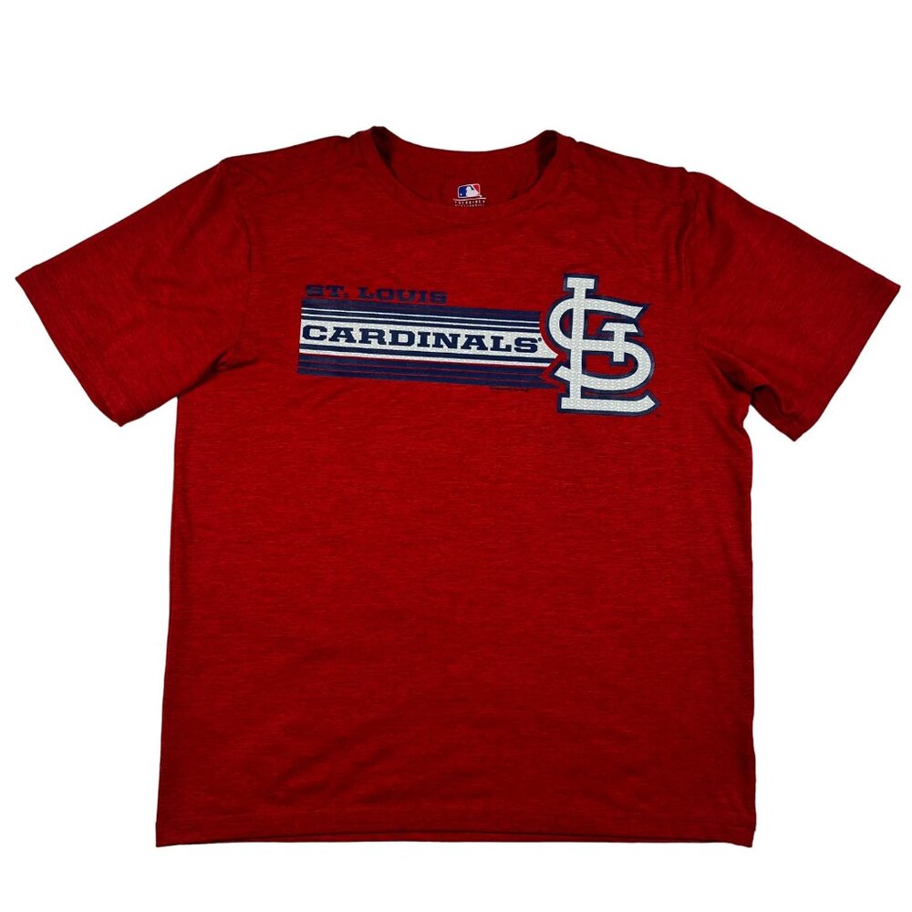 MLB Gen. Merch. Shirt ST. LOUIS CADINALS Short Sleeve Crew Neck Polyester Red Lg